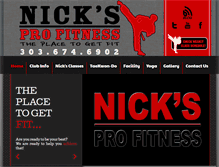 Tablet Screenshot of nicksprofitness.com